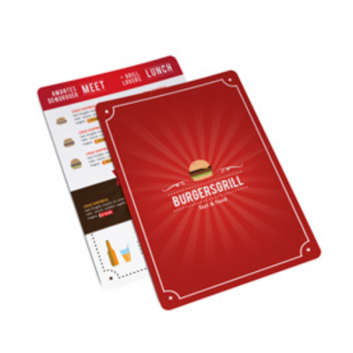 Cardápio 1mm 4/4 impressão uv 